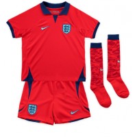 Camiseta Inglaterra John Stones #5 Segunda Equipación Replica Mundial 2022 para niños mangas cortas (+ Pantalones cortos)